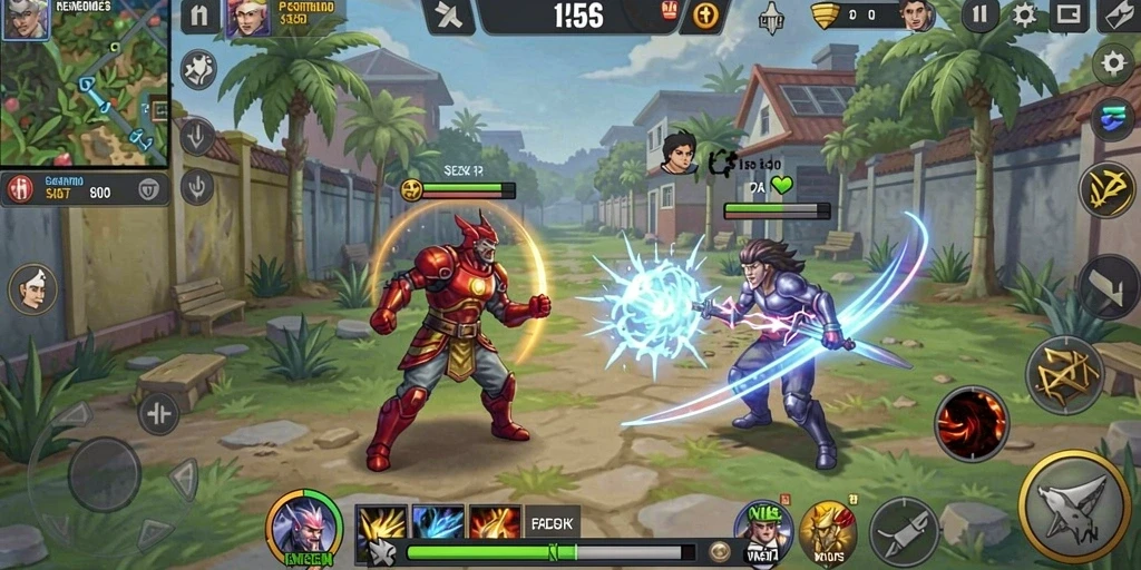 Aksi seru dalam mode multiplayer bersama teman.