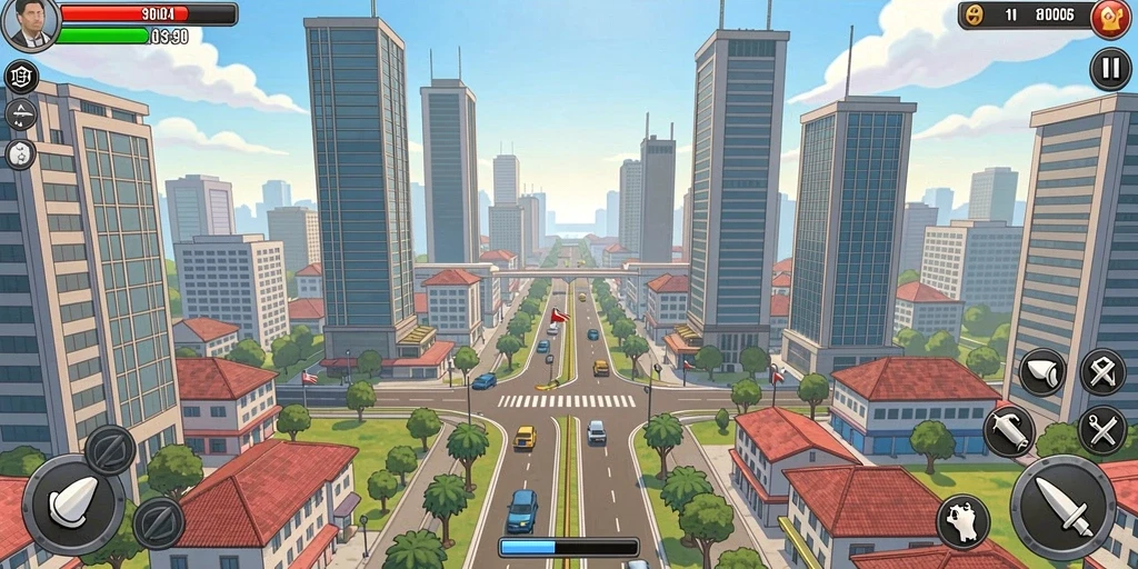 Tangkapan layar menunjukkan pengalaman multiplayer di INS55.