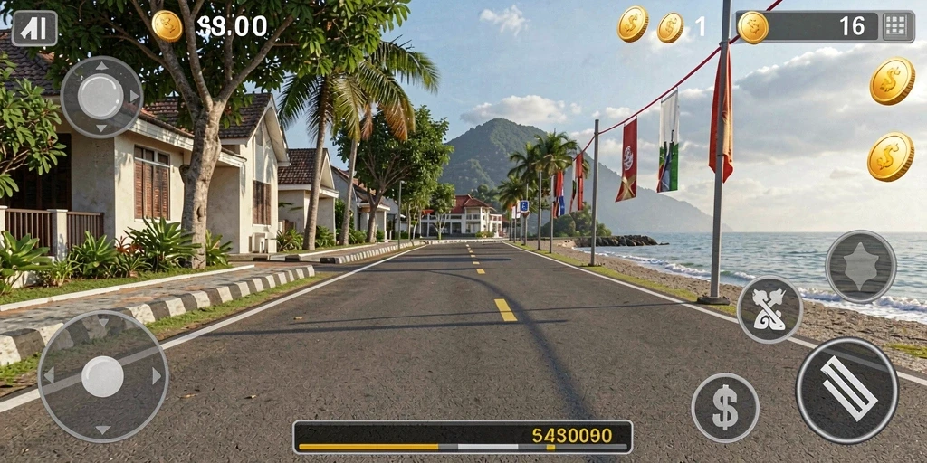 Screenshot mendemonstrasikan sistem penyesuaian karakter yang mendalam.
